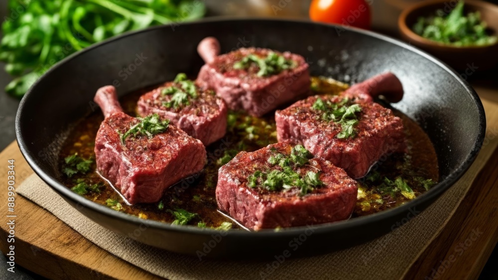 Sizzling Steak Medallions with Fresh Herbs Sizzling Steak Medallions with Fresh Herbs