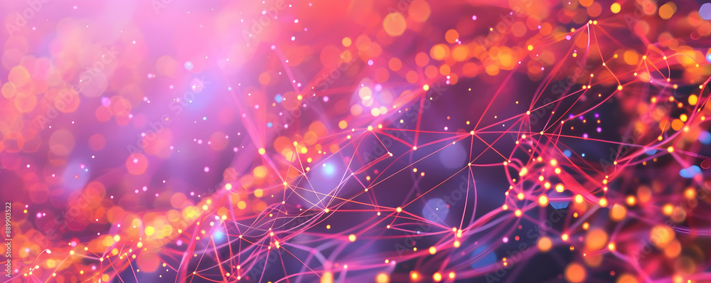 Abstract Background with Colorful Lights and Lines Abstract Background with Colorful Lights and Lines