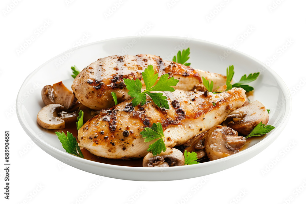 Grilled Chicken Breast with Mushrooms and Parsley Grilled Chicken Breast with Mushrooms and Parsley