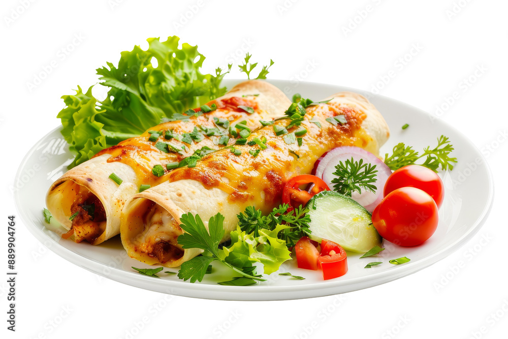 Delicious Enchiladas with Fresh Salad Delicious Enchiladas with Fresh Salad