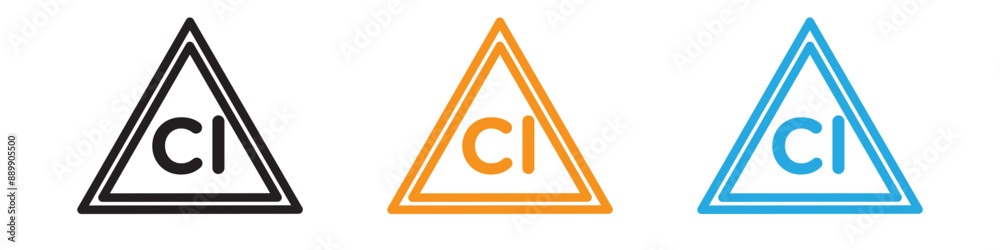 Chlorine bleach vector logo set collection for web app ui Chlorine bleach vector logo set collection for web app ui