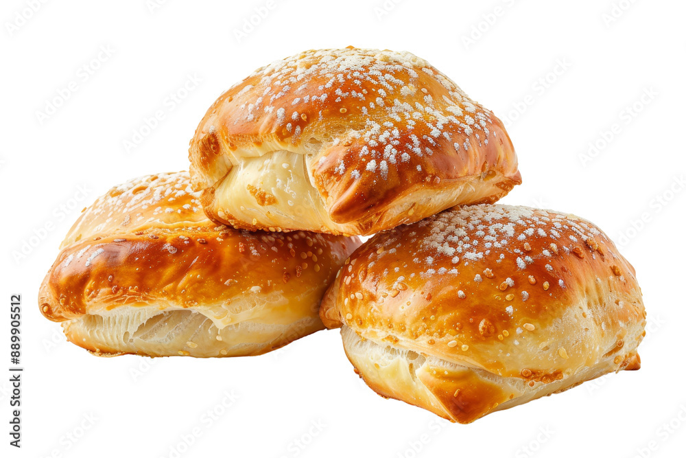 Three Golden Pastries on Black Three Golden Pastries on Black