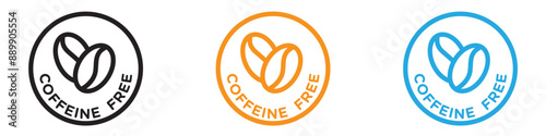 caffeine free vector logo set collection for web app ui