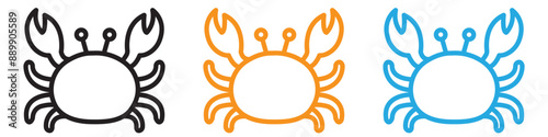 Crabs vector logo set collection for web app ui