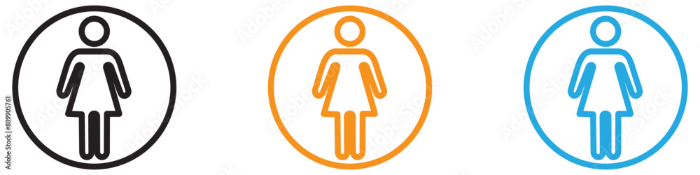 Female vector logo set collection for web app ui Female vector logo set collection for web app ui
