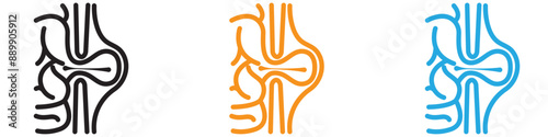 Hernia vector logo set collection for web app ui