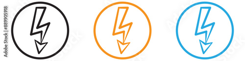 High voltage vector logo set collection for web app ui