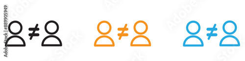 Inequality vector logo set collection for web app ui