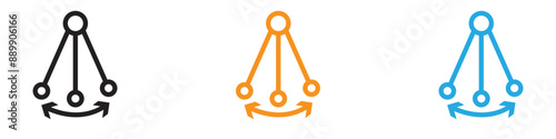 Oscillation vector logo set collection for web app ui