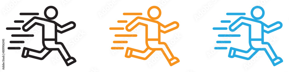 running Speed vector logo set collection for web app ui running Speed vector logo set collection for web app ui