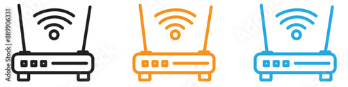 router vector logo set collection for web app ui
