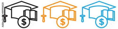 tuition fee vector logo set collection for web app ui
