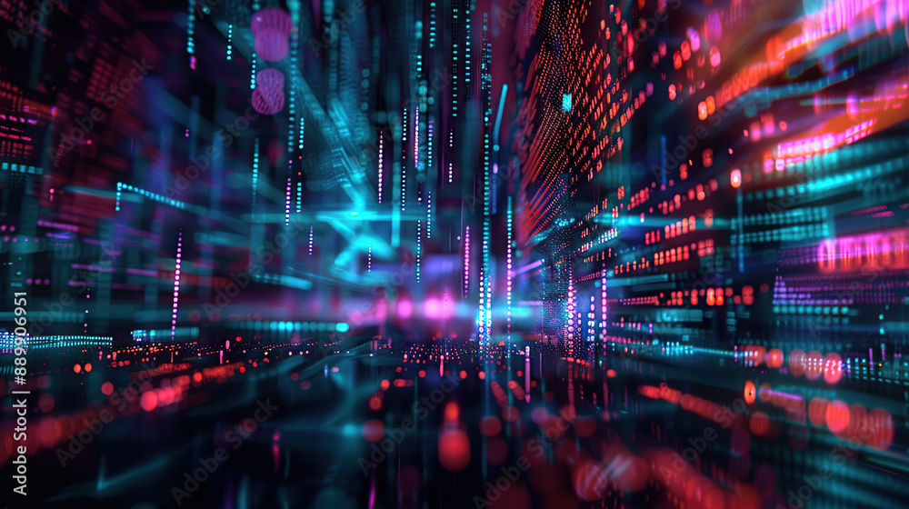 Abstract communication and future technology data flow Abstract communication and future technology data flow