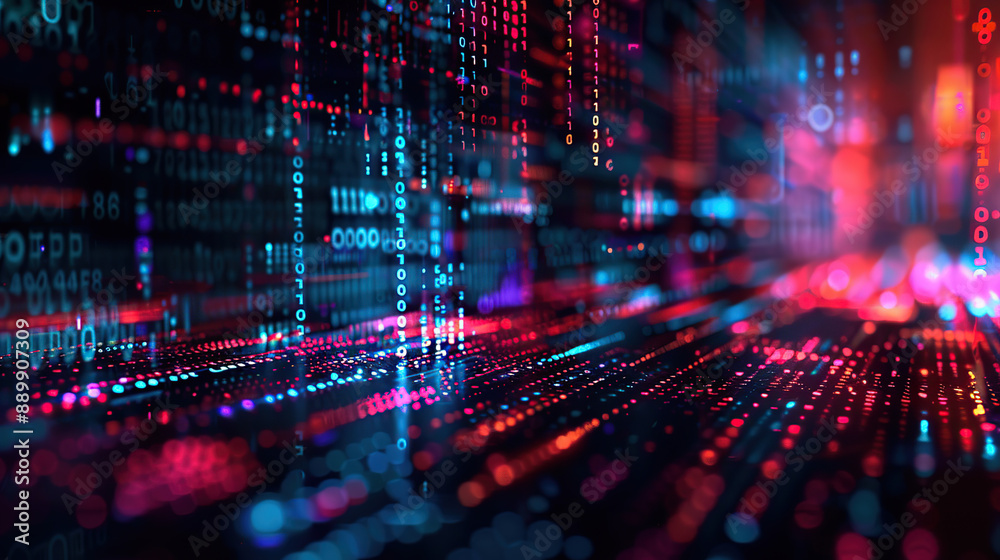 Abstract communication and future technology data flow Abstract communication and future technology data flow