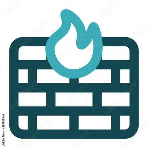 firewall icon for illustration