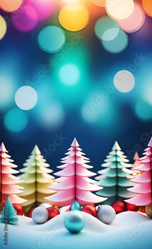 christmas tree in the snow