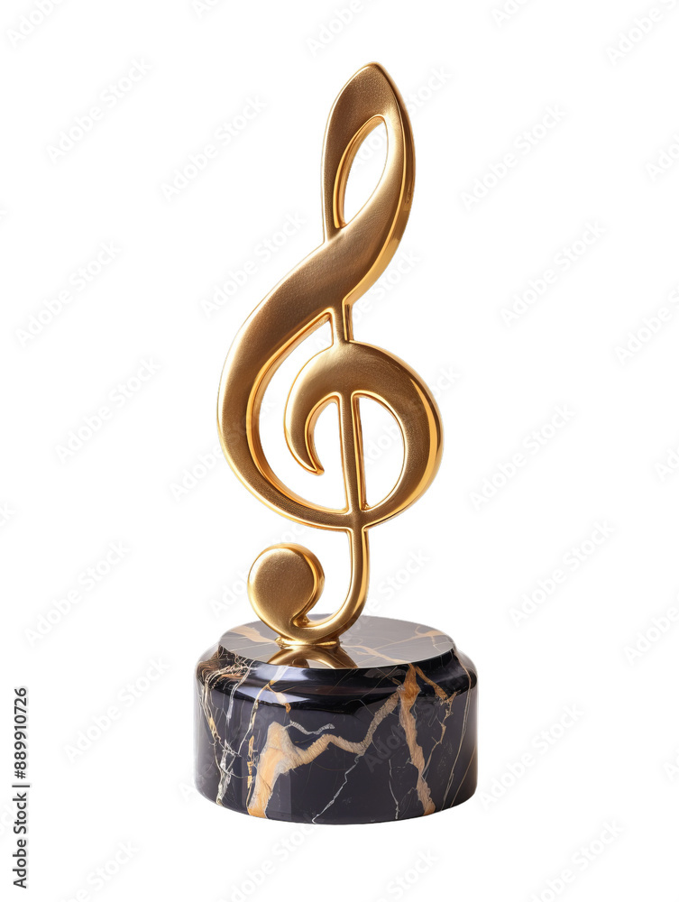 Elegant Gold Music Note Trophy