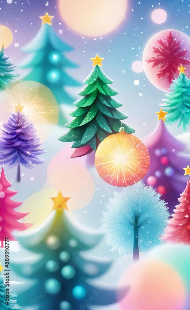 christmas tree and snowflakes christmas tree and snowflakes