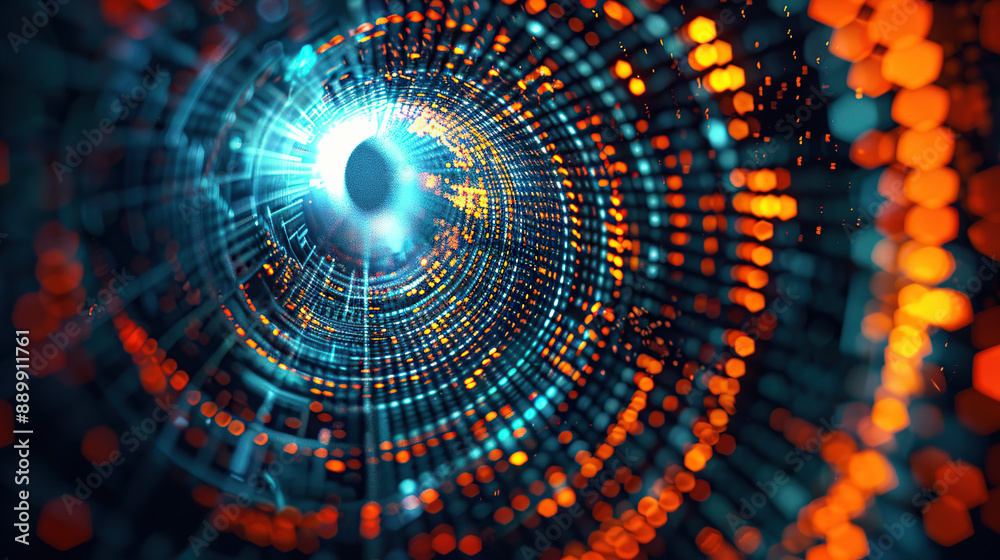 Abstract communication and future technology data flow Abstract communication and future technology data flow