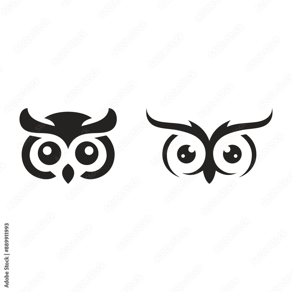 Fototapeta premium logo design vector abstract template modern simple symbol logo icon owl