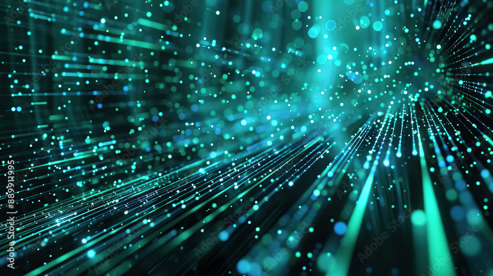 Naklejka premium Abstract communication and future technology data flow