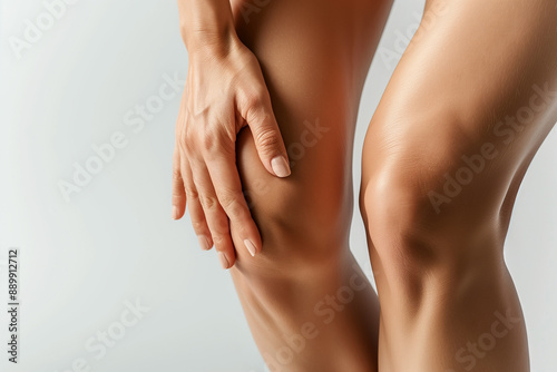 Knee injury. Concept of pain and discomfort