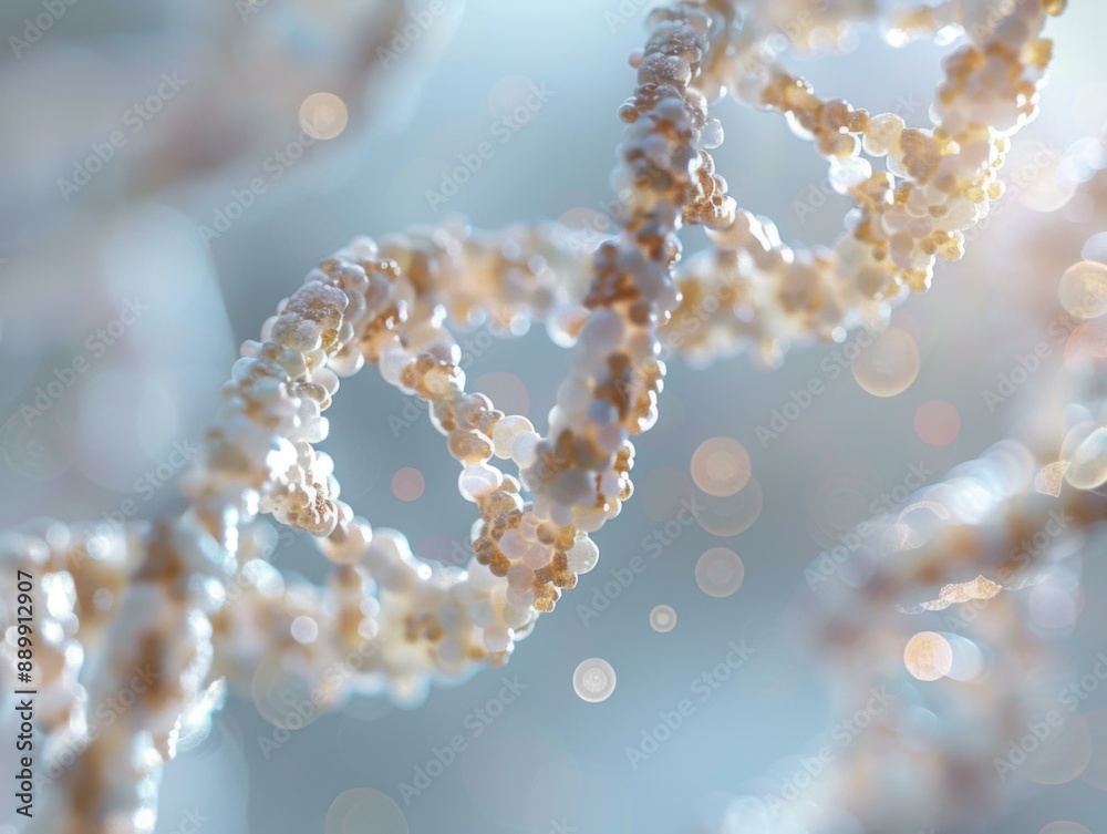 DNA double helix structure. AI. DNA double helix structure. AI.
