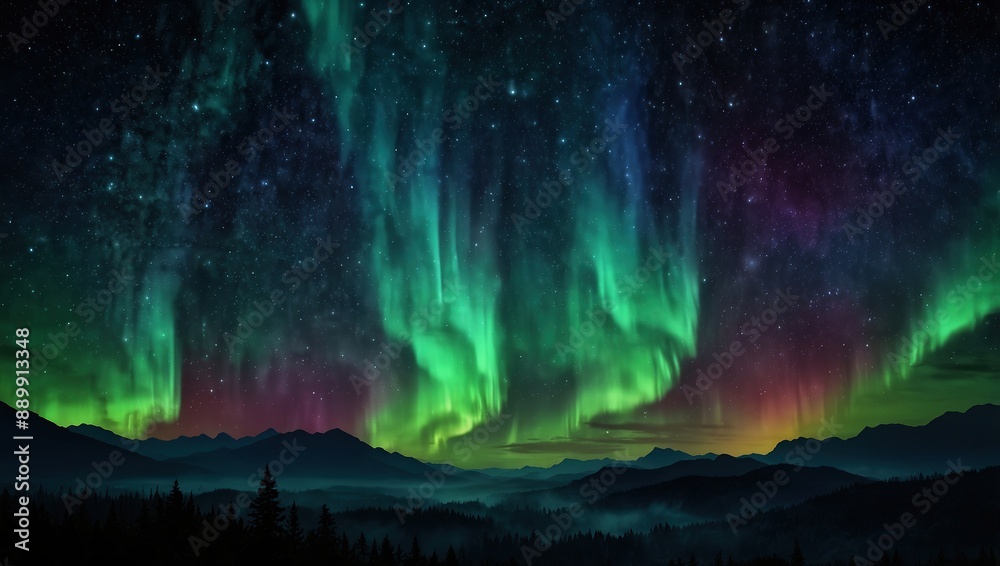 Fototapeta premium Starry Night Sky Background with Twinkling Stars Cosmic Space Texture for Astronomy Fantasy and Dreamy Design Themes