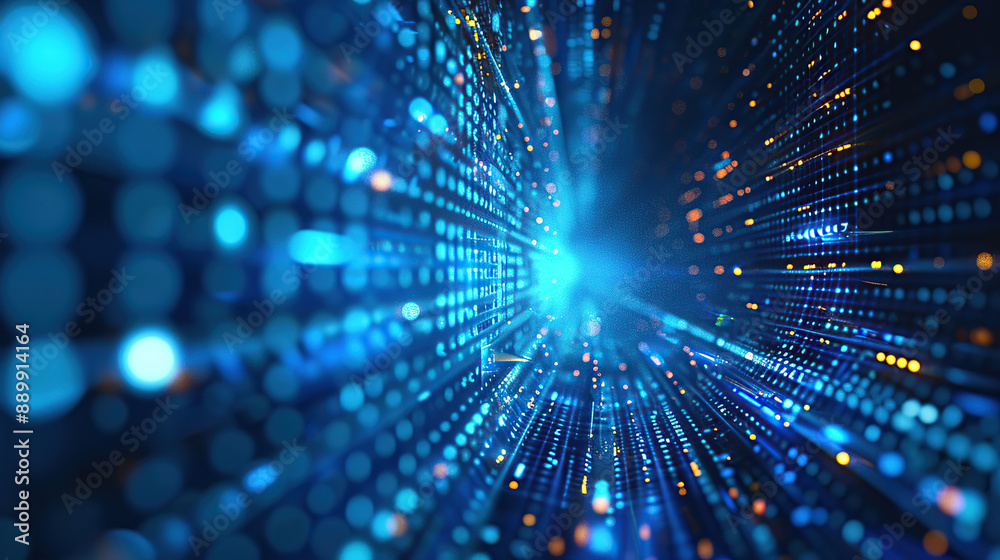 Fototapeta premium Abstract communication and future technology data flow