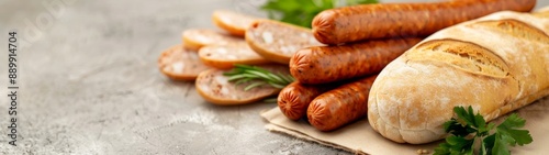 Rich Bavarian Cuisine, Handmade Wurstchen Displayed in Daroonwan Restaurant photo