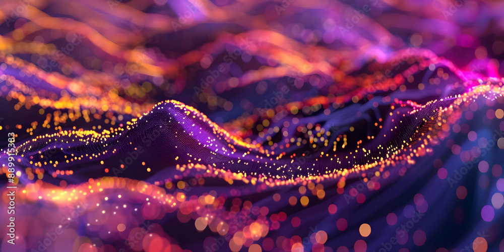 Abstract 3D Background with Purple and Orange Bokeh Abstract 3D Background with Purple and Orange Bokeh
