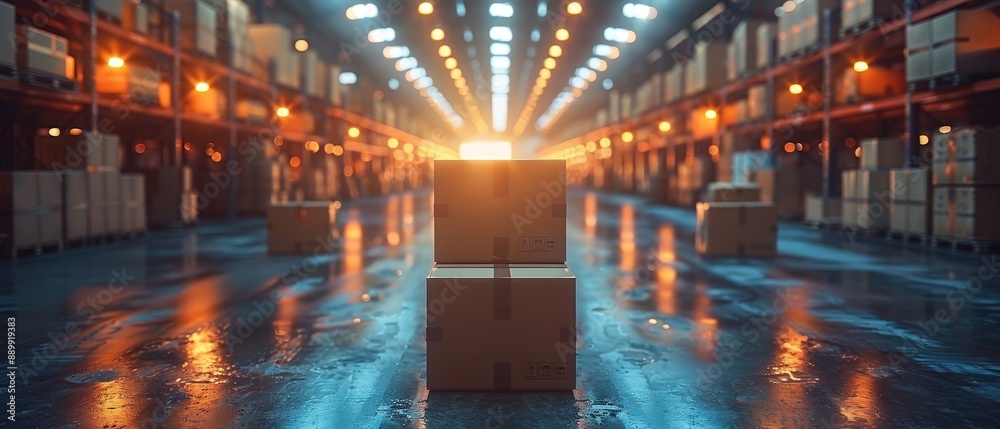 AI-driven logistics network optimizing routes, efficient delivery, smart supply chain solutions AI-driven logistics network optimizing routes, efficient delivery, smart supply chain solutions