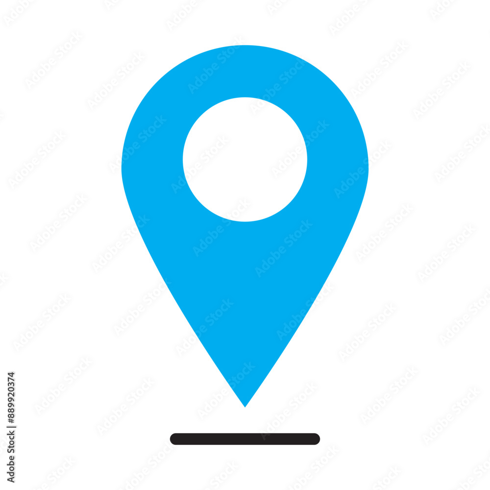 Blue location icon isolate on white background. Blue location icon isolate on white background.