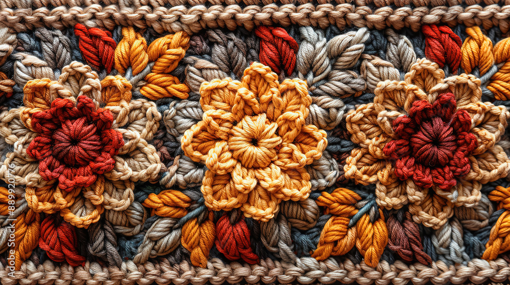 Crochet Yarn Texture Fabric Pattern Close Up HD Background Crochet Yarn Texture Fabric Pattern Close Up HD Background