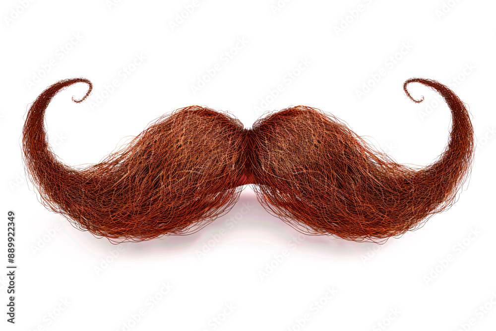 Retro brown hair moustache isolated on white background Retro brown hair moustache isolated on white background