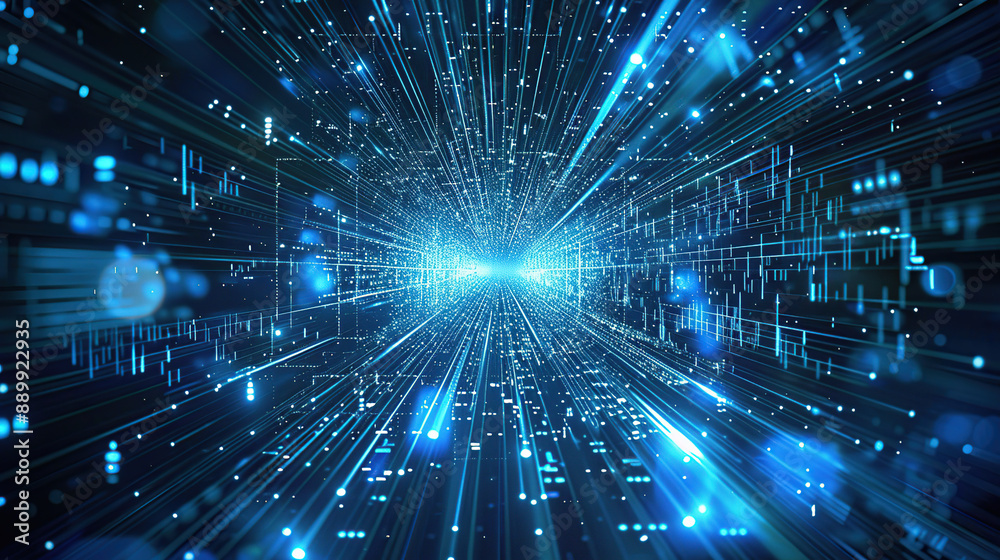 Abstract communication and future technology data flow Abstract communication and future technology data flow