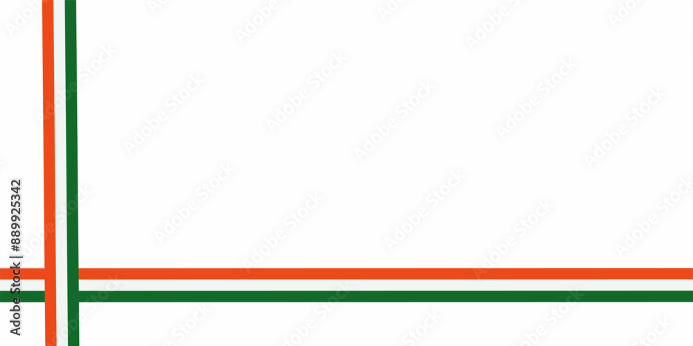 Indian flag color ribbon in white abstract background. Vector illustration. Indian flag color ribbon in white abstract background. Vector illustration.