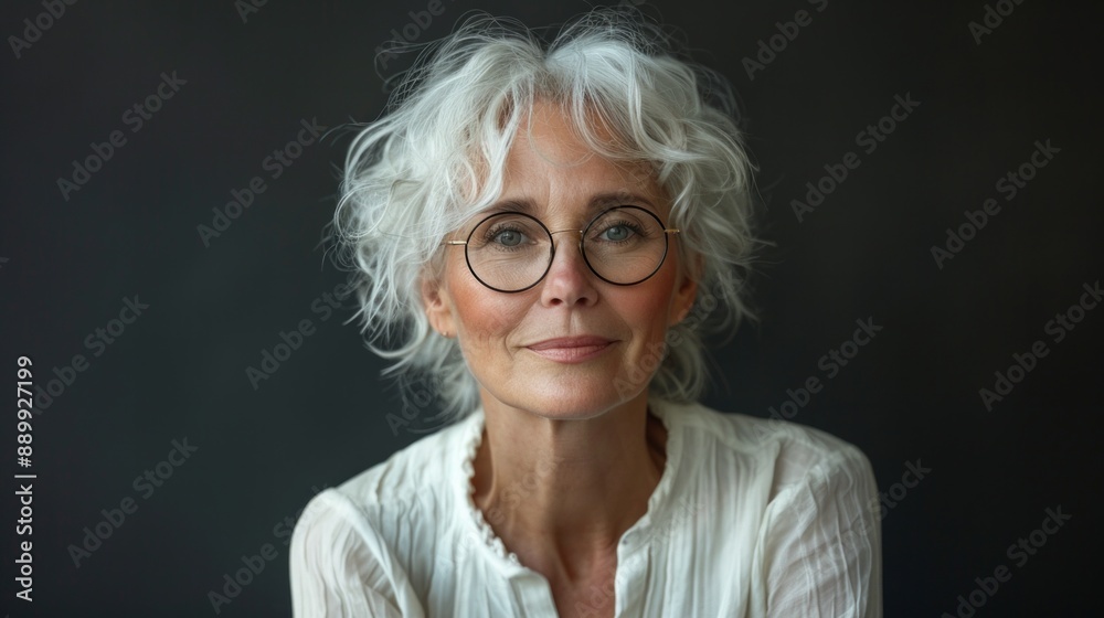Beautiful elegant elderly woman portrait