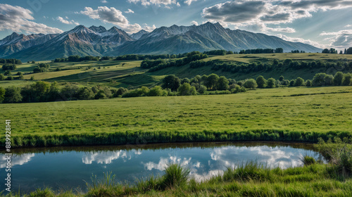 landscape with lake