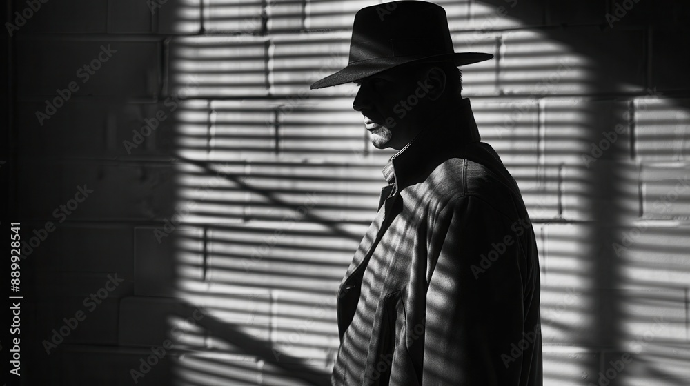 black and white image of a person in a window thinking and contemplating about his action, with copy space black and white image of a person in a window thinking and contemplating about his action, with copy space