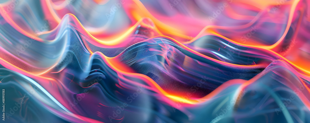 Abstract 3D Background with Flowing Lines and Vivid Colors Abstract 3D Background with Flowing Lines and Vivid Colors