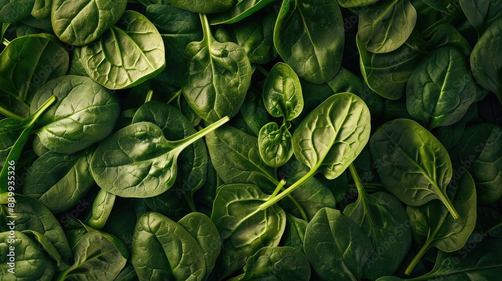 Green Spinach Leaves Background Green Spinach Leaves Background