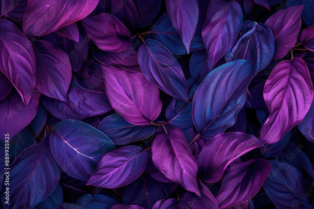 Vibrant Purple and Blue Leaves Vibrant Purple and Blue Leaves
