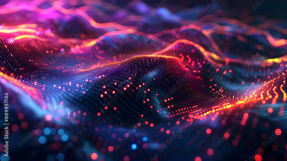 Abstract 3D Background with Red and Blue Lights Abstract 3D Background with Red and Blue Lights