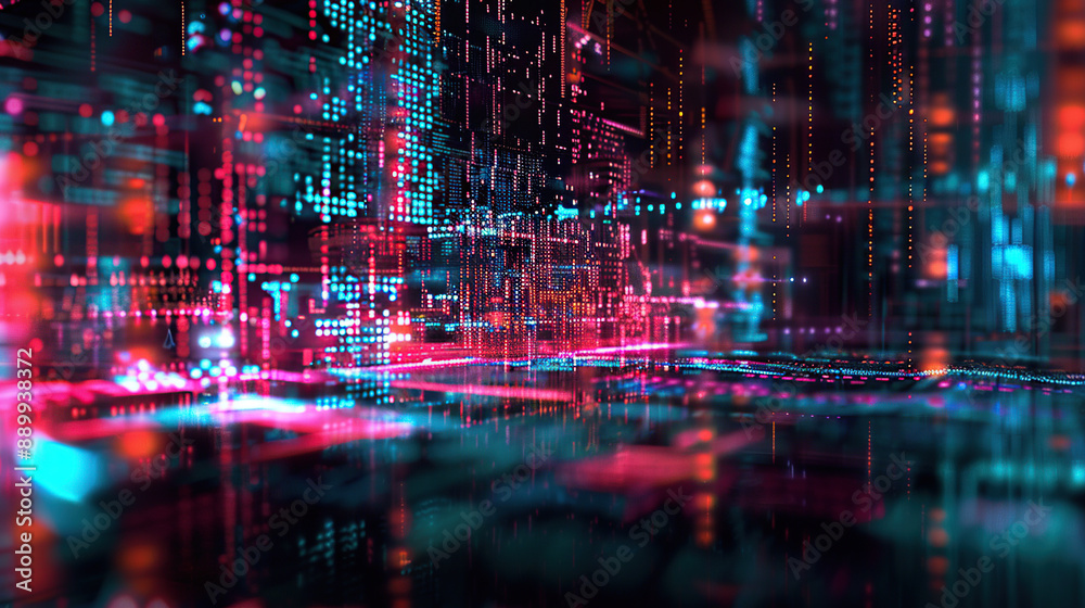 Abstract communication and future technology data flow Abstract communication and future technology data flow