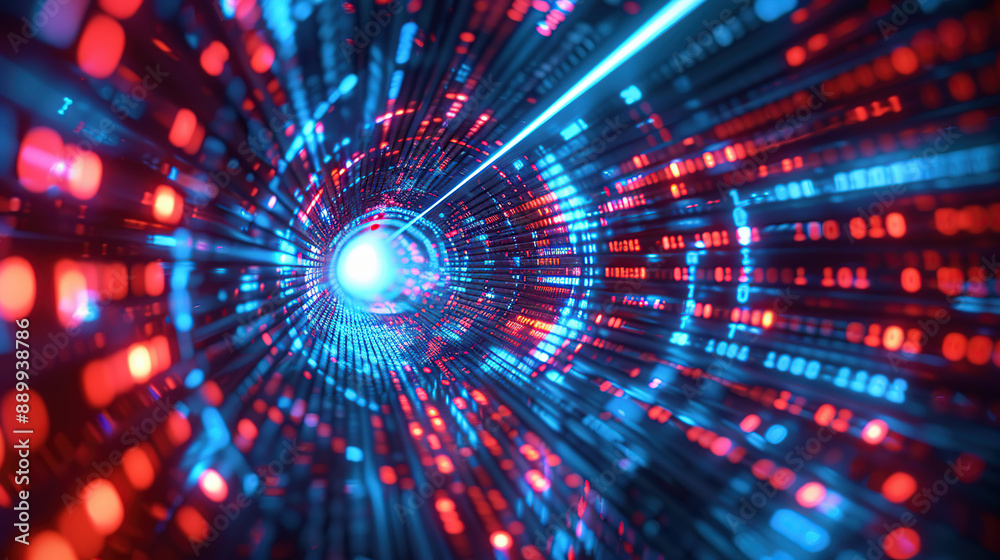 Abstract communication and future technology data flow Abstract communication and future technology data flow