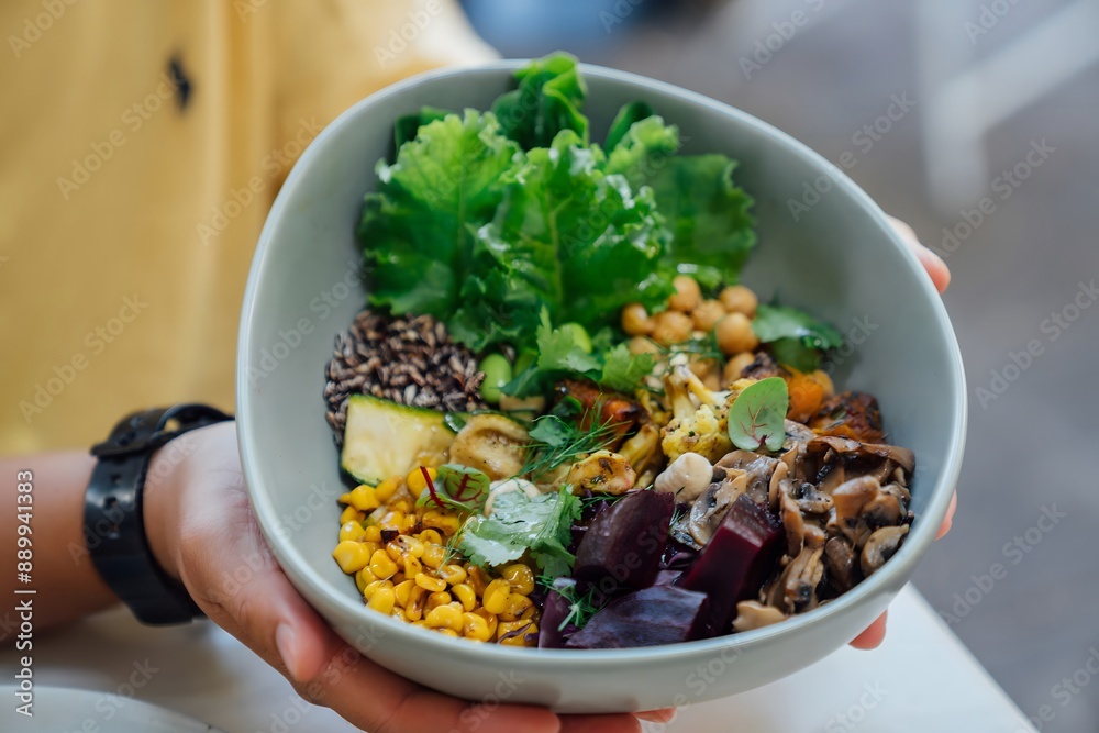 Vegan plate lunch with organic vegetables Vegan plate lunch with organic vegetables