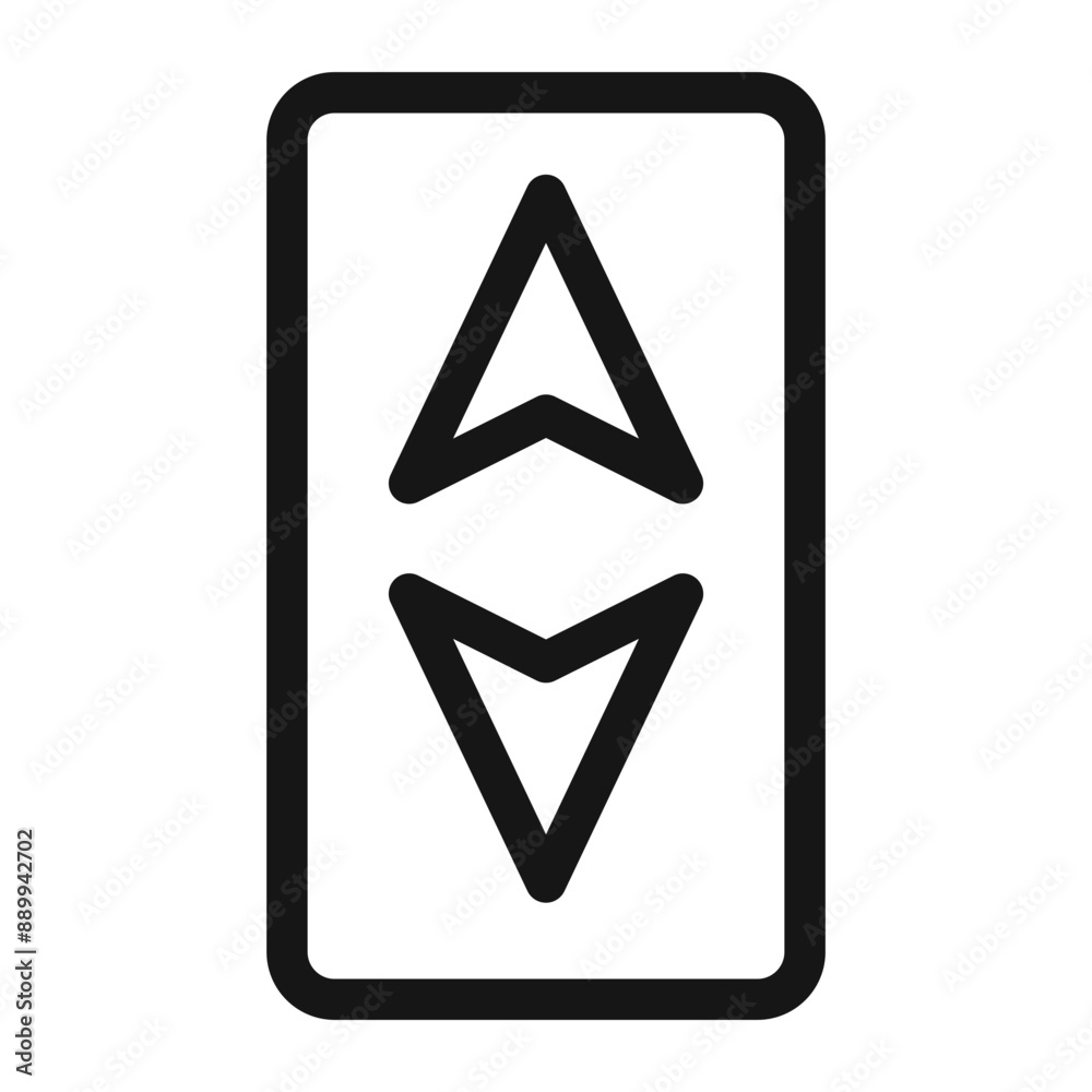 Elevator, lift button icon Black line art vector logo Elevator, lift button icon Black line art vector logo