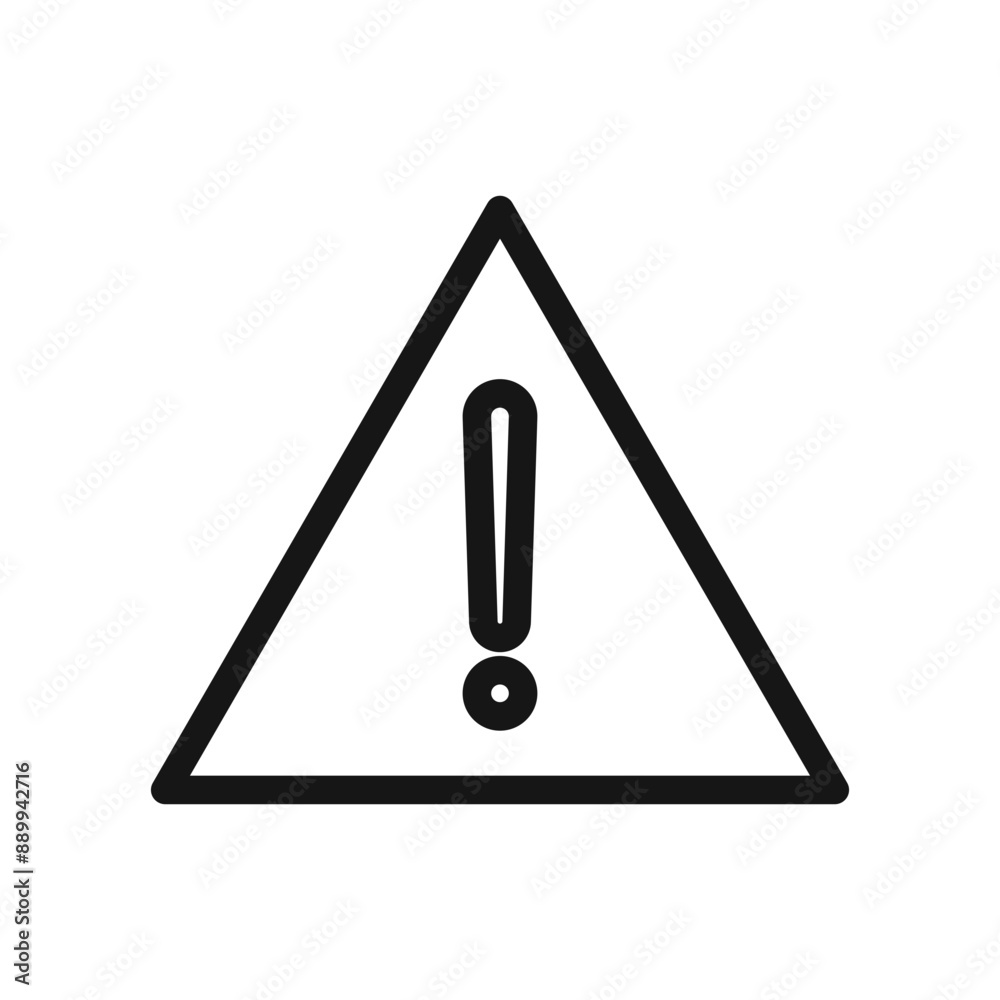 Exclamation mark icon Black line art vector logo Exclamation mark icon Black line art vector logo