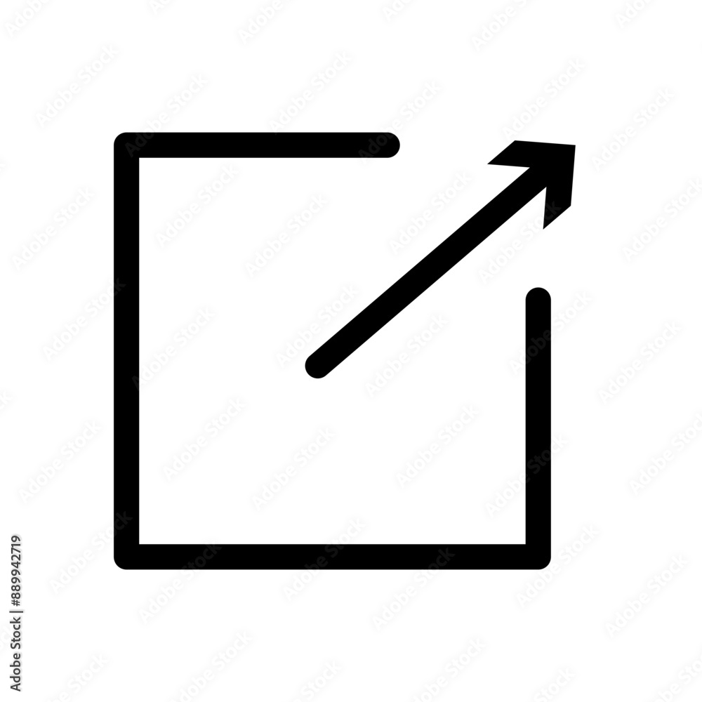 External link icon Black line art vector logo External link icon Black line art vector logo